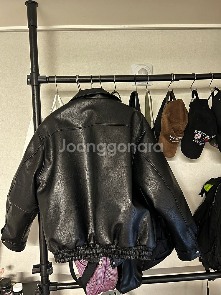라지 ) 라퍼지스토어 히든레더 무스탕 (블랙)--4