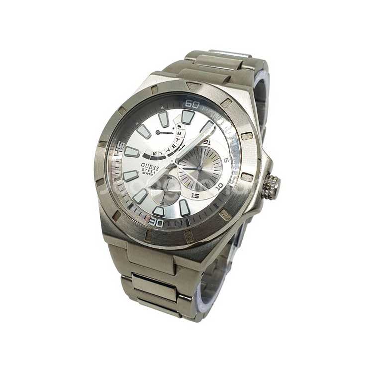 게스 GUESS 스틸 쿼츠 시계 I11044G1 45m--1