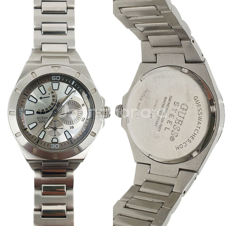 게스 GUESS 스틸 쿼츠 시계 I11044G1 45m--6