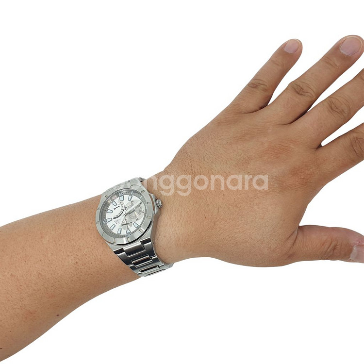 게스 GUESS 스틸 쿼츠 시계 I11044G1 45m--9