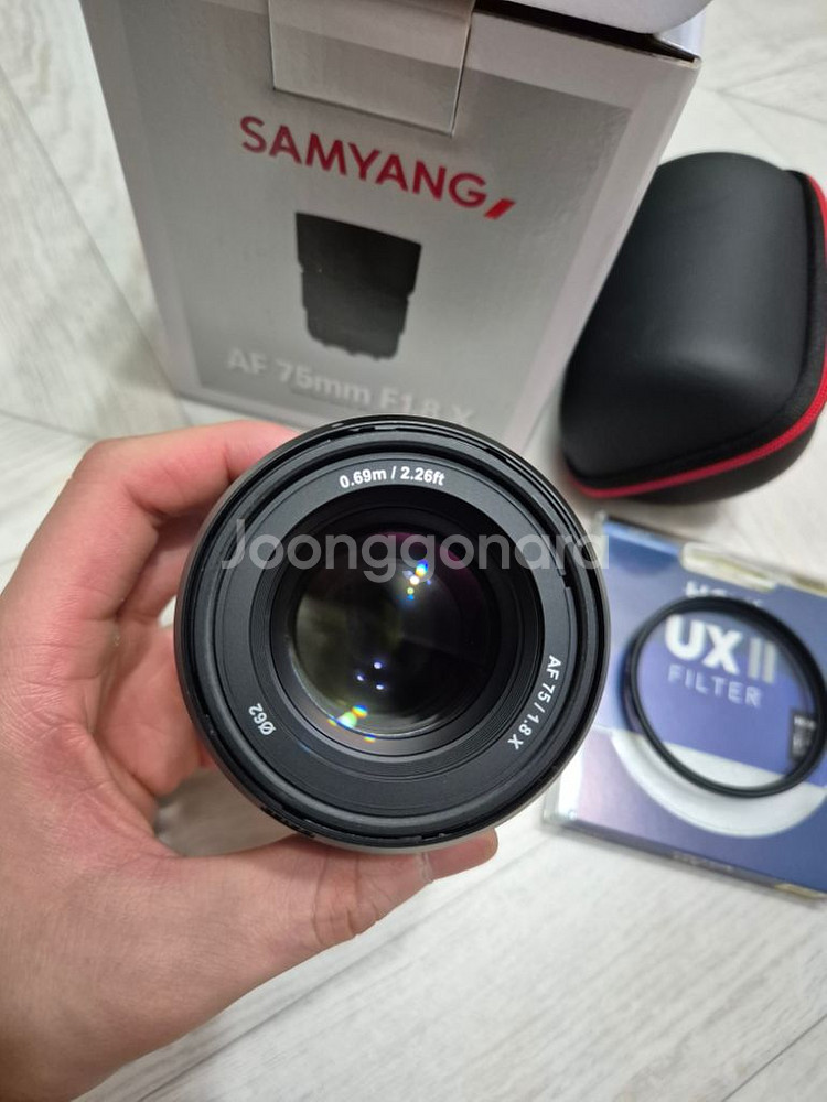 삼양 AF 75mm F1.8 X 후지마운트 단렌즈--1