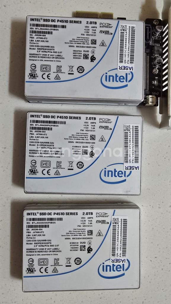 인텔 U.2 SSD 2TB PC호환--4