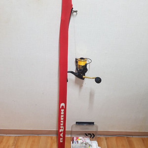 천류 원투낚시대+릴+채비+보관함 full set