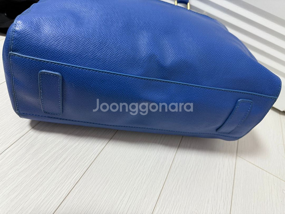 피에르가르댕 블루 핸드백--4
