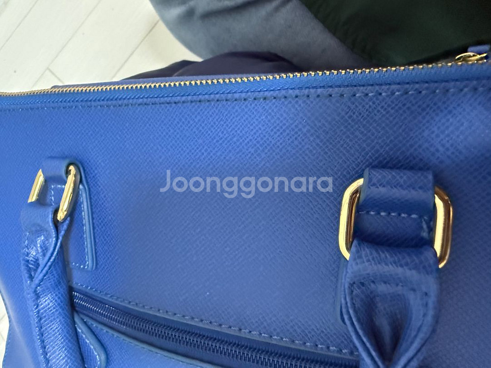 피에르가르댕 블루 핸드백--9