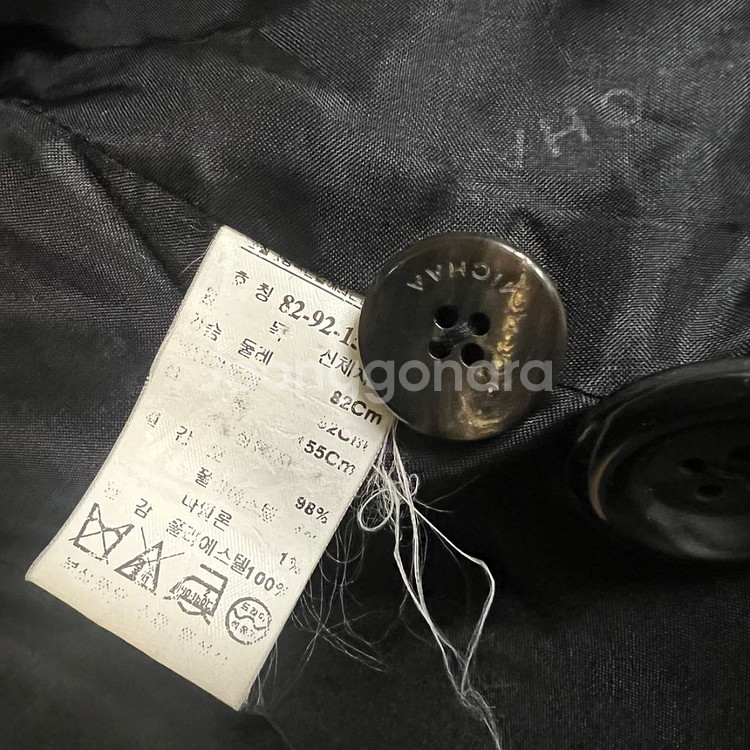 미샤 MICHAA 빅카라 울 자켓 은사 글리터 숏코트--9