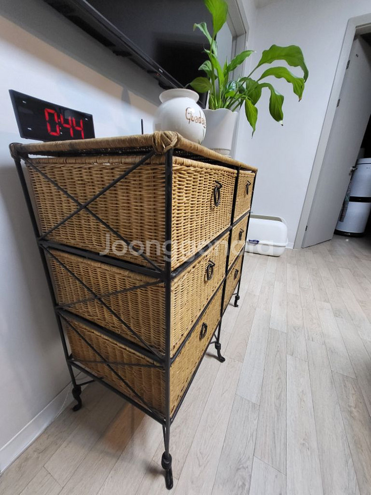 최고급 라탄 서랍장--1