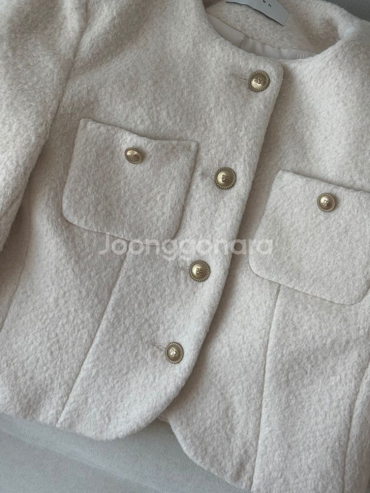 숏 코트 아이보리--1