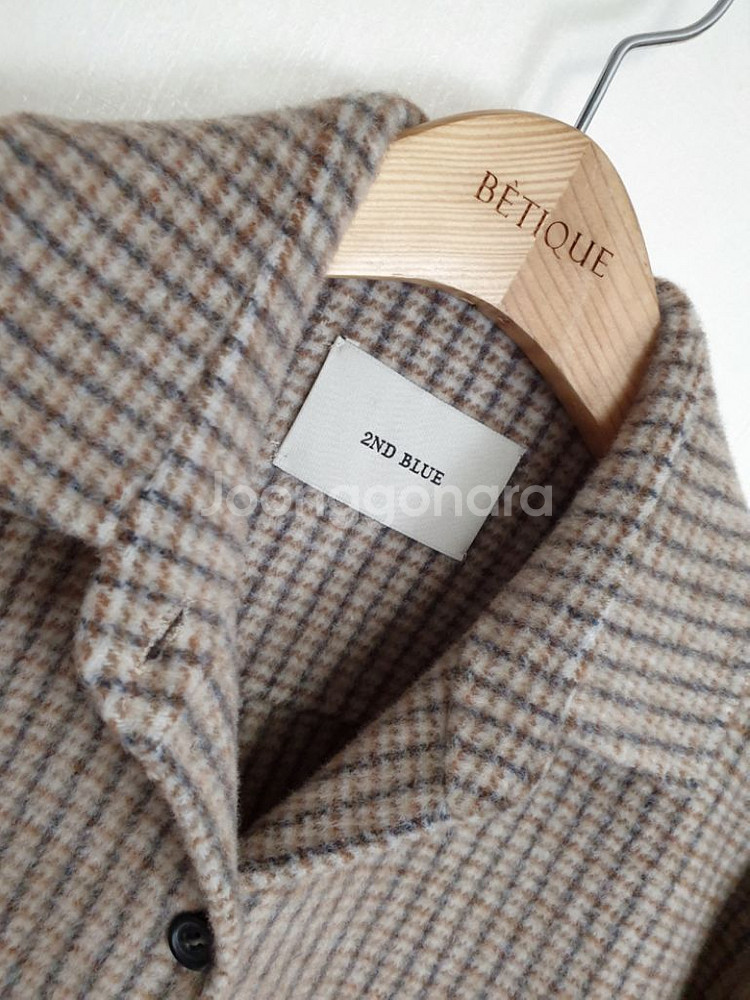 25만원대 울90% 핸드메이드 코트 / 체크 핸메 새옷--1