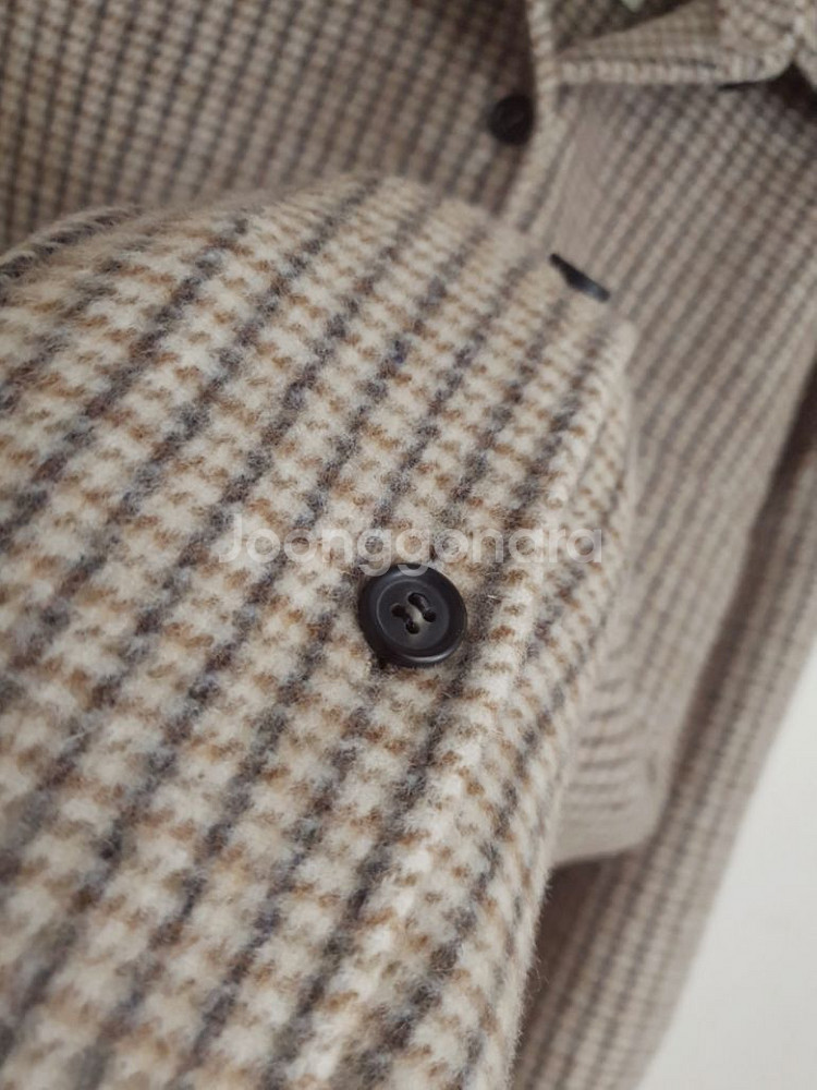 25만원대 울90% 핸드메이드 코트 / 체크 핸메 새옷--5