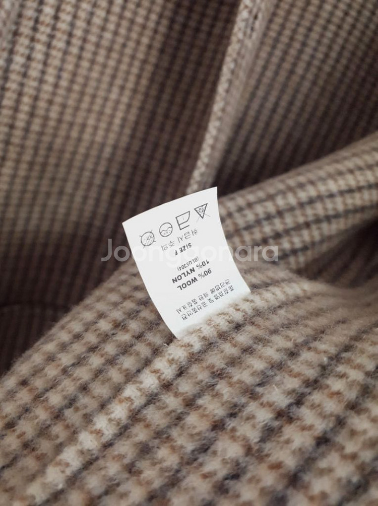25만원대 울90% 핸드메이드 코트 / 체크 핸메 새옷--7