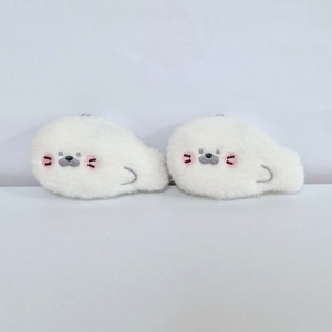 하얀 물범 하얀아기고래 인형 가방고리 키링 백참 볼체인