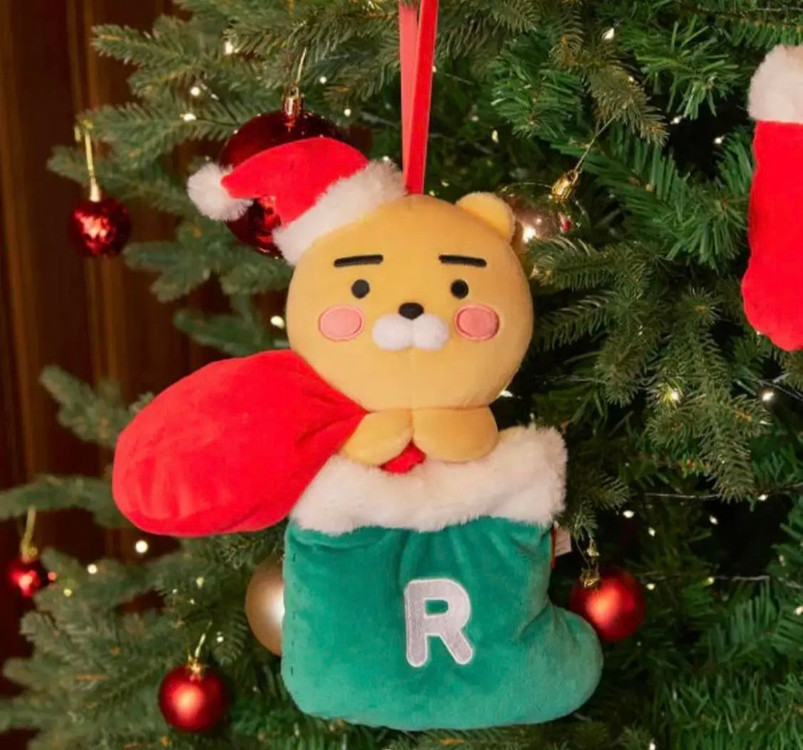 크리스마스 양말 라이언 동전지갑 카드 목걸이--1