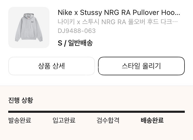 나이키 스투시 나투시 nrg 후드 그레이 S--3