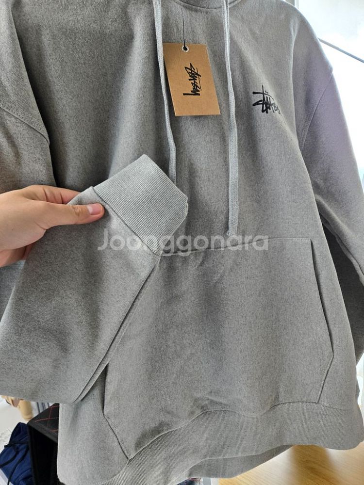 스투시 기모 후드--1
