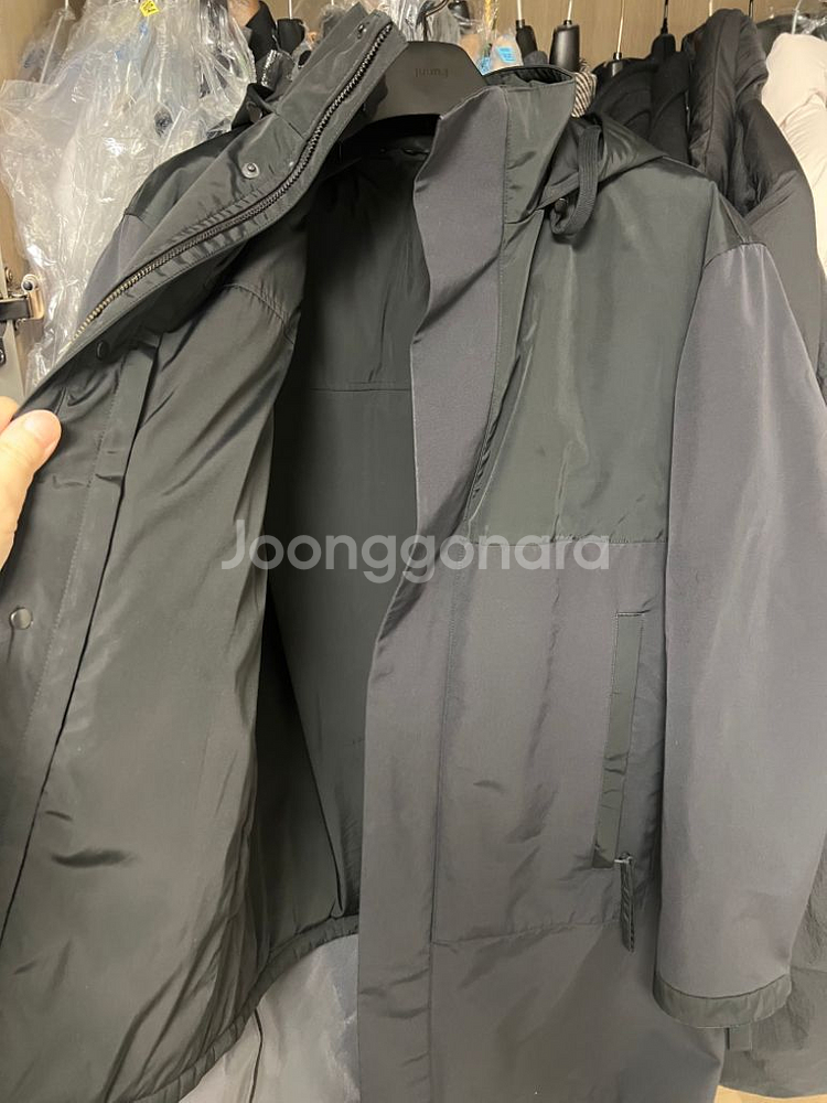 띠어리 필립 이중 패딩 파카 블랙 M--3