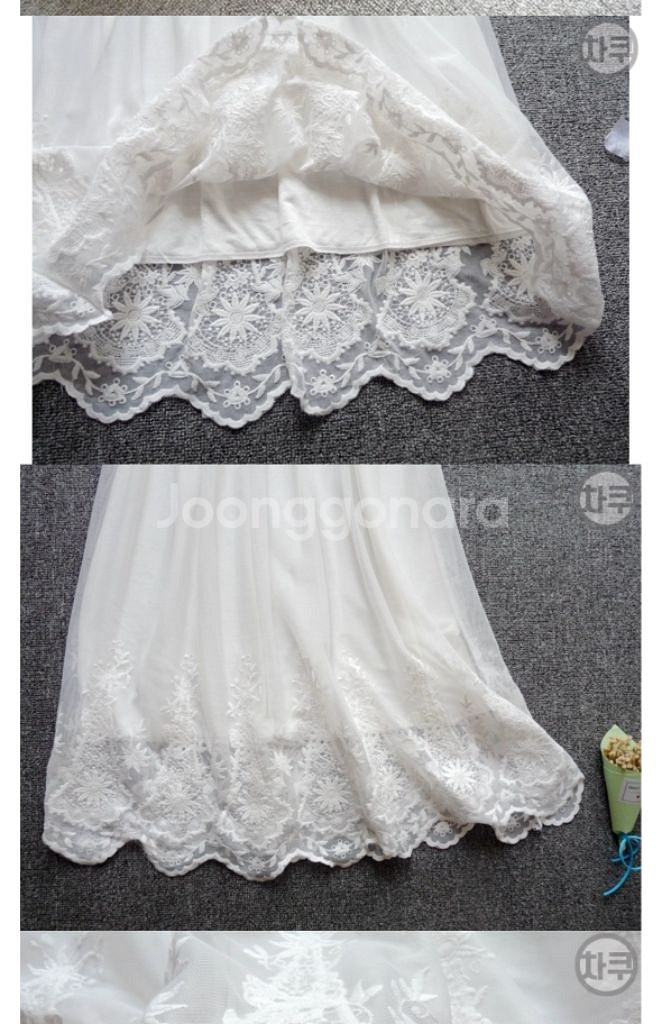 롱 이너 원피스 속치마 레이스--1