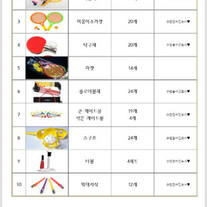 체육수업에 필요한 다양한 교구 빌려드립니다.