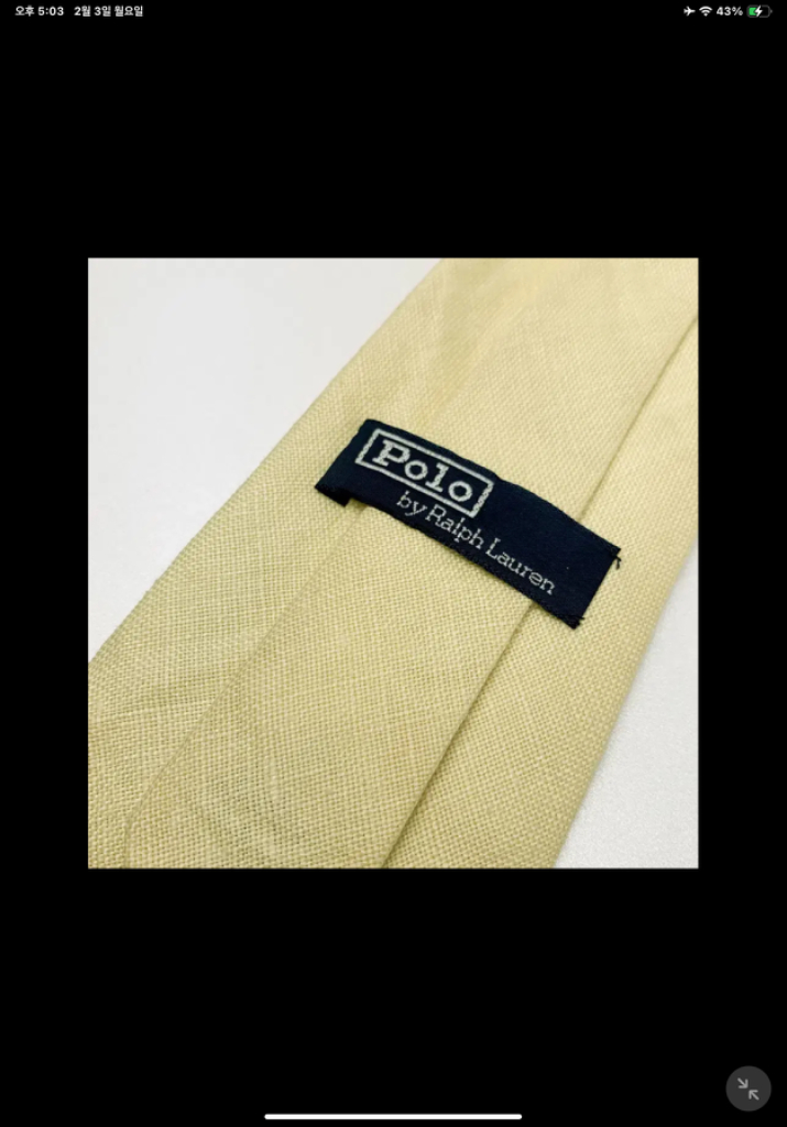 폴로 랄프로렌 포니 리넨 넥타이 이미지