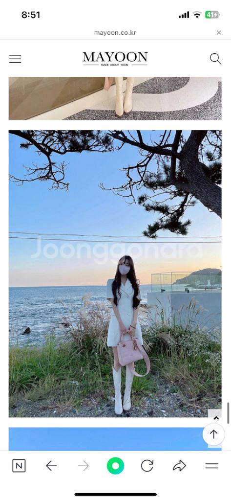 메이윤 자체제작 트위드 원피스 / 아이보리 S기장추가--4