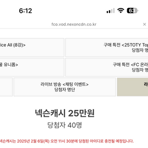 넥슨캐시 25만원 선물식 판매