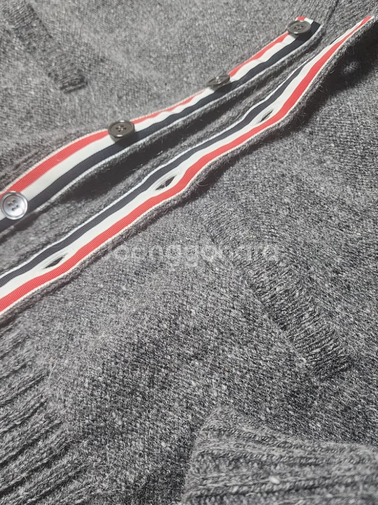 톰브라운 넥 스티치 가디건 정품--9