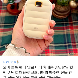 [새상품] 오아 손난로 (충전식, 보조배터리 가능)