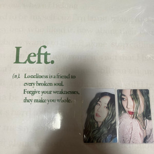 핫펠트 left LP,포토카드) 원더걸스 예은 핫펠트