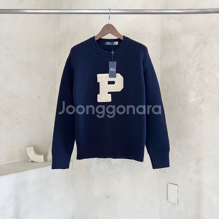폴로 울 레터맨 스웨터--6