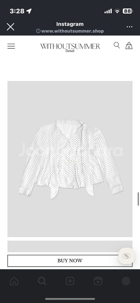 위드아웃썸머 도트 블라우스 (1회착용)--7