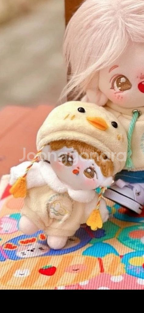 10cm 솜 인형 옷 양도 딸기소년 딸기소녀 화분 꽃--1