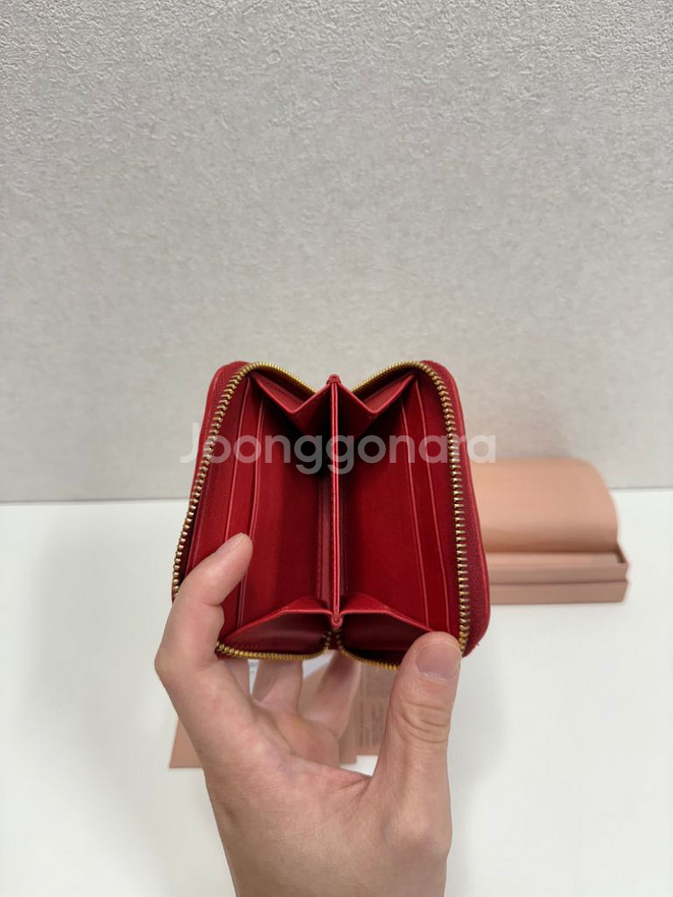 (백화점)미우미우 마테라쎄 지퍼 카드지갑--8