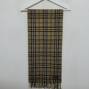 (정품) 버버리 캐시미어 목도리 카키 체크 머플러