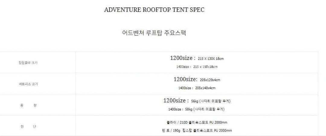 가이아 루프탑텐트 어드벤쳐 판매합니다.--3