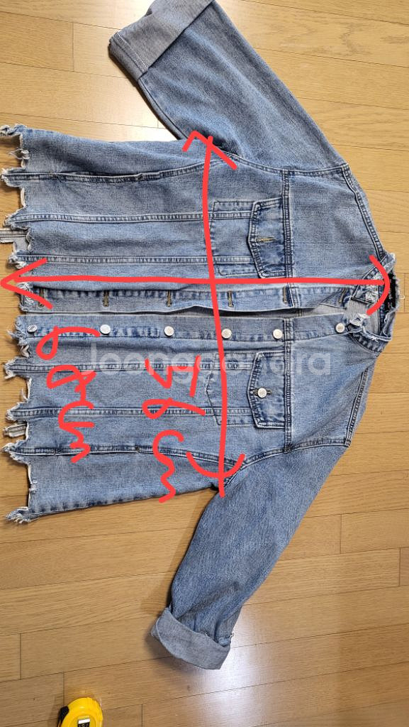 노카라 연청자켓 육육걸즈 청자켓--6