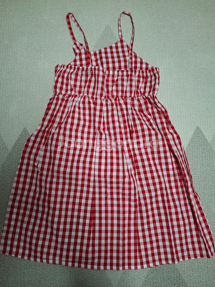 [새상품 ] 여아 체크 끈 원피스160(14~15세)--1