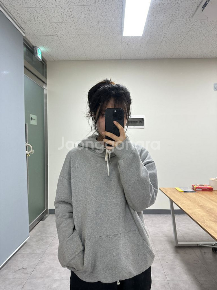 옷장정리 ㅣ 무지그레이후드티 무지 심플후드티셔츠 오버핏--1