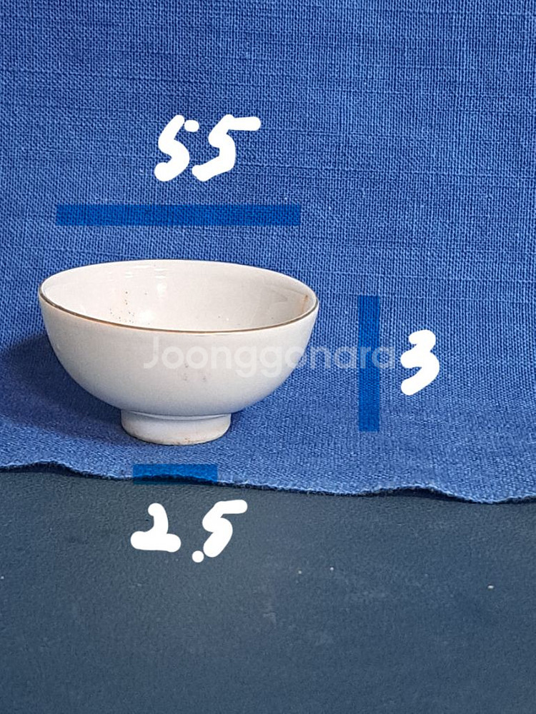왜사기 근대사 송학도 분채 잔 2점--7