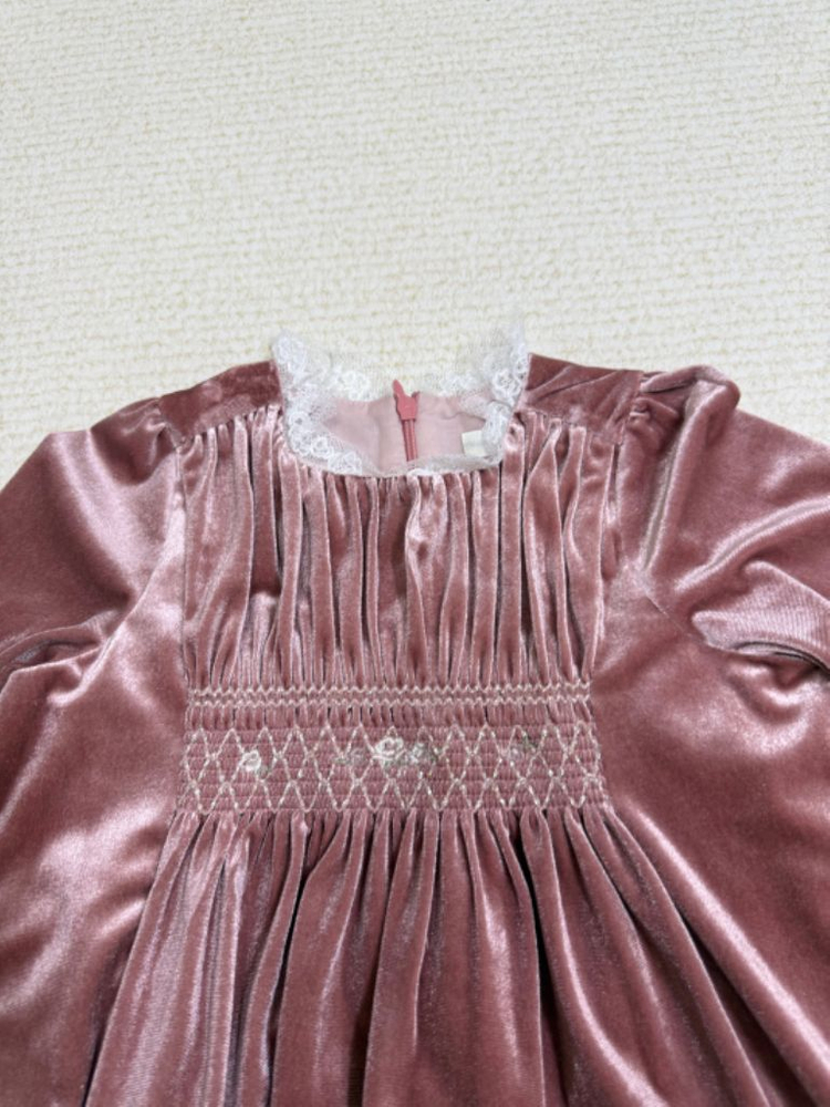 미착용) 슈슈앤크라 벨벳 원피스 4세 이미지