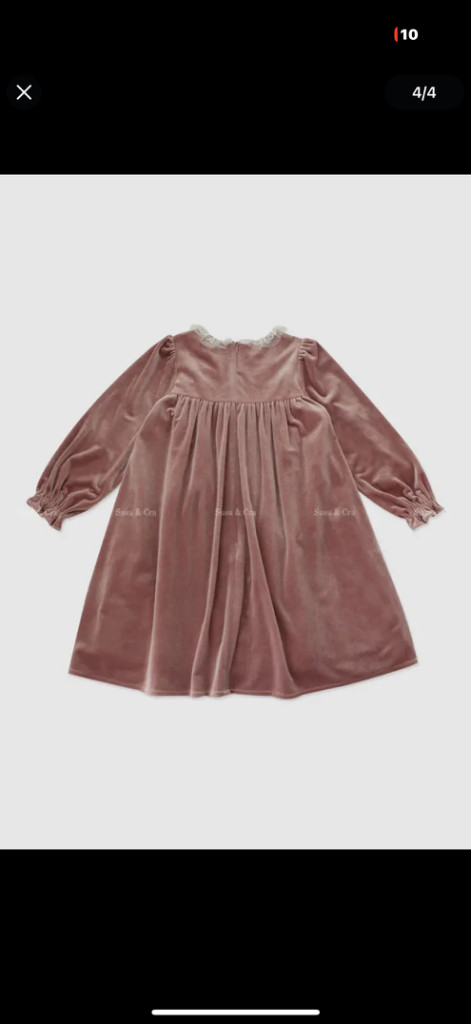 미착용) 슈슈앤크라 벨벳 원피스 4세 이미지