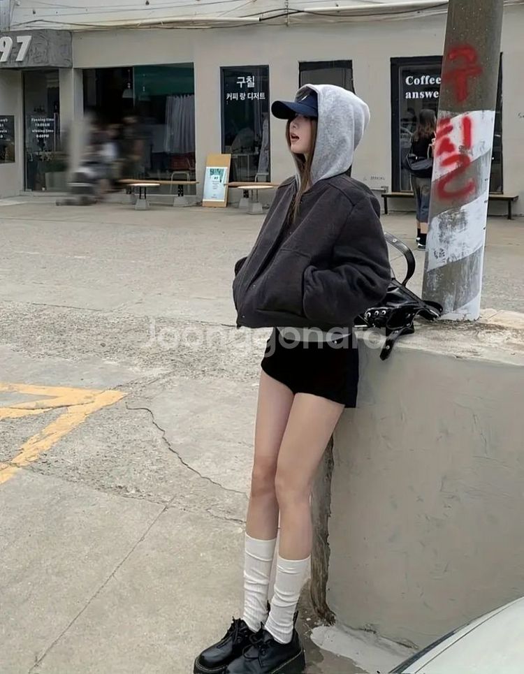 그레이 캐주얼 루즈핏 자켓--2