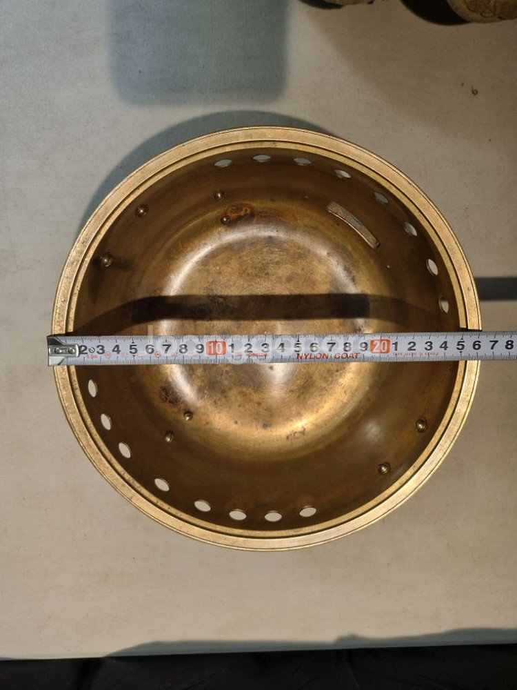 황동 ( 방짜유기 ) 고기 화로 외 불판 2개--1