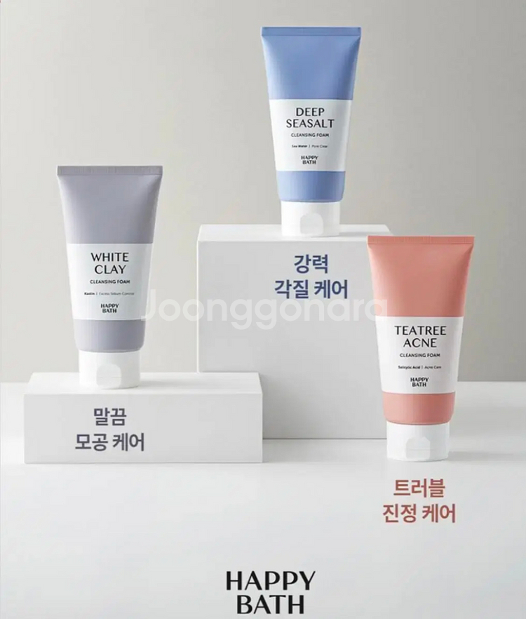 해피바스 화이트클레이 모공 클렌징폼--8