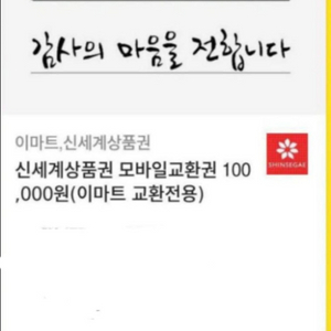 신세계 상품권 10만원권