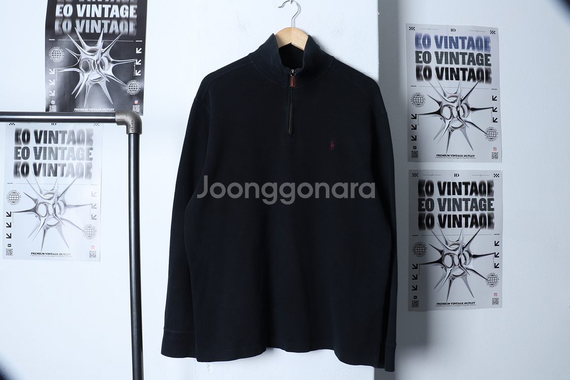 (L-XL) 폴로 랄프로렌 맨투맨 티셔츠 반집업--1