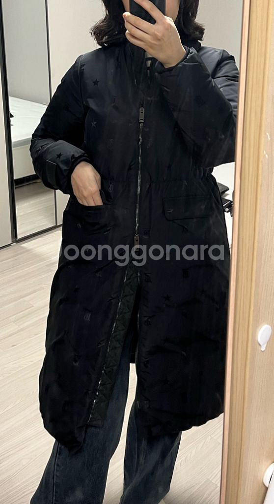 버버리키즈 14y 롱패딩--9
