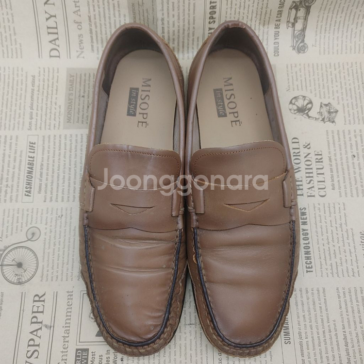 미소페 브라운 남성로퍼 실사이즈290--1