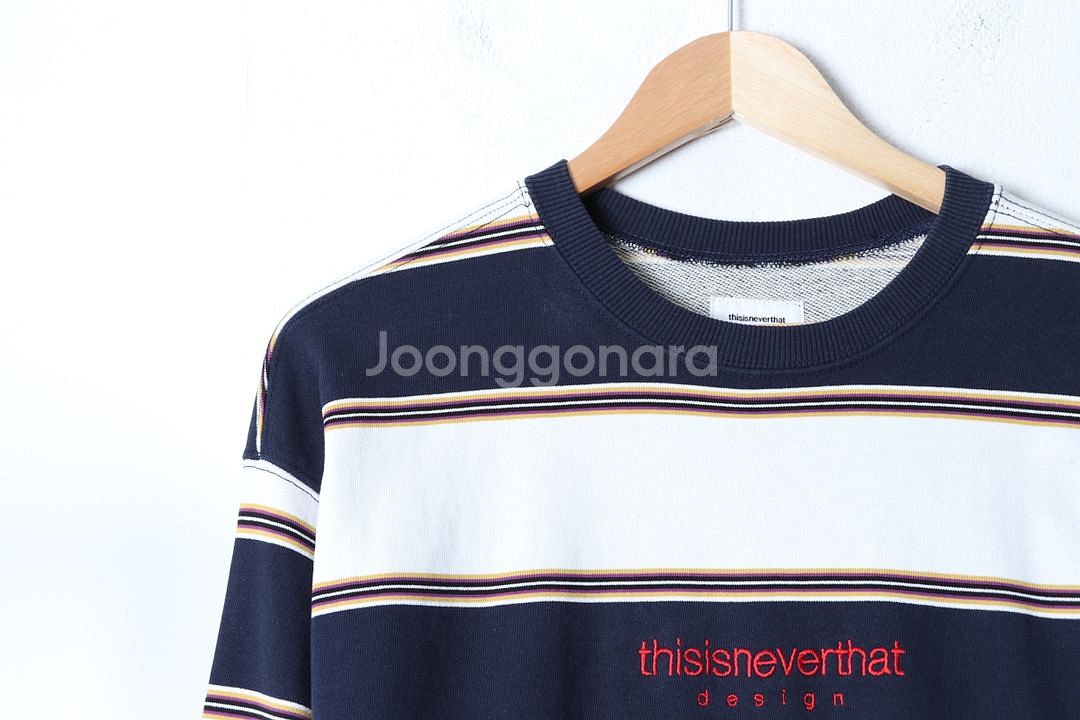 (M) 디스이즈네버댓 맨투맨 티셔츠 스트라이프--2