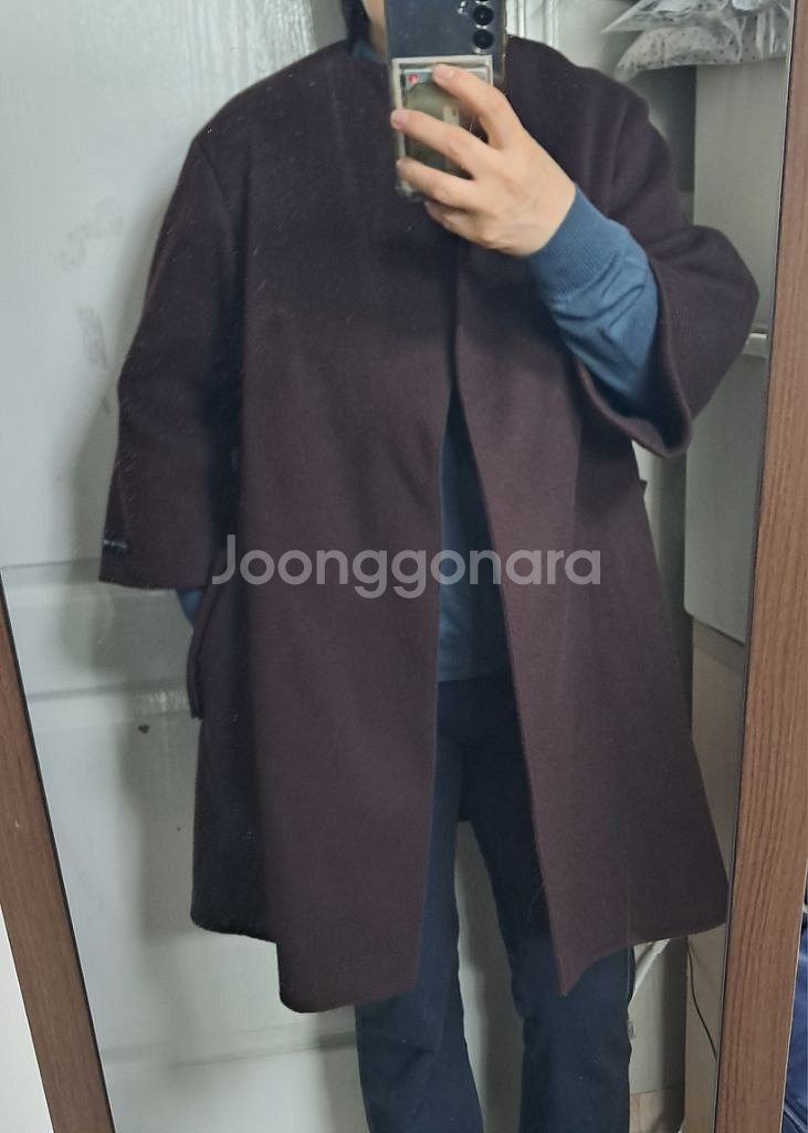 타임 핸드메이드 모+캐시미어 코트 55~66--9