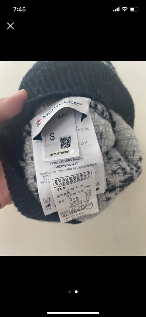 몽클레어 키즈 모자 이미지